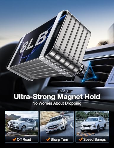 AKESEPE for MagSafe Car Mount [2025 Strongest Magnet Power] Magnetic Phone Holder for Car Vent 360° Rotation Magnetic Car Phone Holder Mount for iPhone 16 Pro Max 15 14 13 Plus Mini – Enhanced Compatibility and Speed