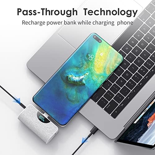 Dual Pack Mini Portable USB-C Power Bank 5200 m Ah – Fast Charging Battery Backup with LCD Display for i Phone 16 Series, Samsung, and Android Devices – Ultimate On-the-Go Power Solution