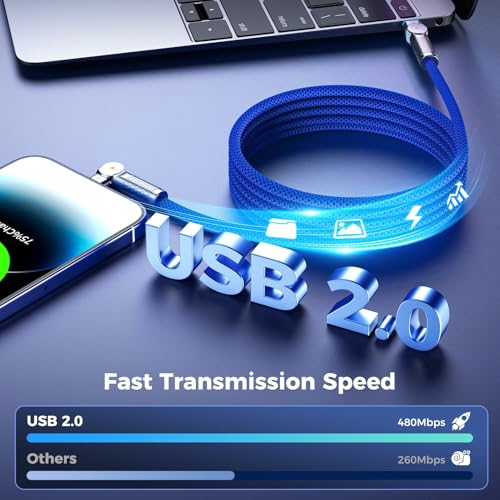 Elevate Your Charging Experience: 6.6 ft USB C to USB C Cable 2-Pack with 240 W Power Delivery and 180° Rotating Connector – Durable Braided Design for Fast Charging i Phone 16, Mac Book Air, i Pad Pro, Pixel, and Samsung Galaxy S23/S24 in Sleek Light Grey – Ultimate Compatibility and Functionality