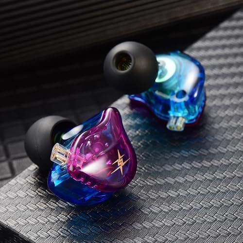Transform Your Listening Journey with QKZ ZXT Hi-Fi In-Ear Monitors – Pro-Grade Gaming Earbuds with Detachable Cable for Musicians and Gamers – Experience Unmatched Audio Clarity, Versatile Device Compatibility, and Fashion-Forward Transparent Design for All-Day Comfort