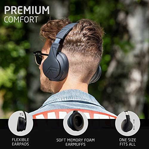 Discover the Ultimate Wireless Over-Ear Bluetooth Headphones with 50-Hour Playtime – Immerse Yourself in Hi-Fi Sound and Rich Deep Bass, Perfect for On-the-Go Music Lovers, Lightweight and Foldable for Easy Travel, Seamless Compatibility with Smartphones and PCs