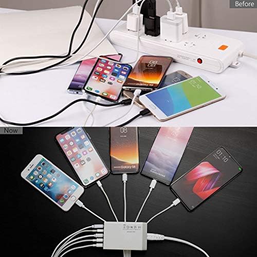 Eco-Friendly Bamboo Multi-Device Charging Station Organizer – Sleek Wood Dock for Phones, Tablets & Smartwatches – Clutter-Free Desktop Solution with Enhanced Compatibility (No USB Charger) – Elevate Your Workspace Aesthetics
