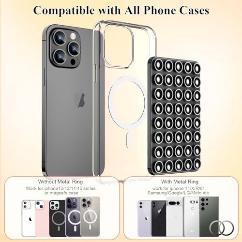 MGLK Silicone Suction Phone Case Magnetic Mount – Hands-Free, Strong Grip Holder for Selfies and Videos – Durable, Easy to Use – iPhone and Android Compatible for iPhone 15/14/13 Pro Max (Pink) – Enhanced Compatibility and Speed