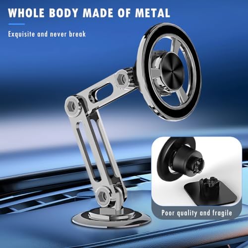 Premium 360-Degree Magnetic Suction Car Phone Holder – Universal Hands-Free Mount for All Devices with Robust Grip and Adjustable Viewing Angles – Enhance Your Driving Safety and Convenience Effortlessly!
