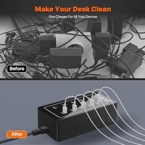 Maximize Efficiency with the 24-Port 100 W USB C Fast Charging Hub – Multi-Device Power Adapter for Home & Travel – Compatible with i Phone, Samsung, Google & More – Ultimate Solution for Clutter-Free Charging – Enhanced Safety Features & High-Quality Design