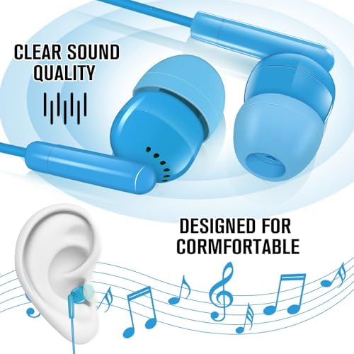 Kanayu 100-Pack Kids Earbuds – Premium Classroom Headphones with 3.5 mm Compatibility, Individually Packaged for Hygiene, Ideal for Students and Teens, Durable Black and White Design for Enhanced Learning Experiences