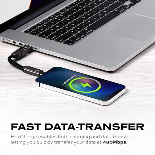 Premium Statik Hex Charge Keychain Charger Cable – 4 in 1 Universal Charging Solution with 60 W Fast Charge – Compact Keyring Design for i Phone, USB-C, and USB-A Devices – 2-Pack for Ultimate Convenience and Versatility