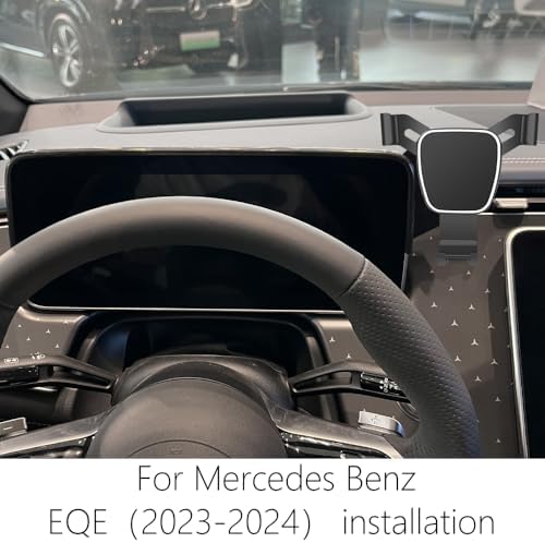 Premium Car Phone Holder for Mercedes Benz EQE 2023-2024 Sedan & SUV – Stylish Dashboard Mobile Mount for Seamless Navigation and Enhanced Connectivity (Not Compatible with AMG EQE) – Secure, 360-Degree Rotation, Easy Tool-Free Installation, and Elegant Design for Luxury Interiors