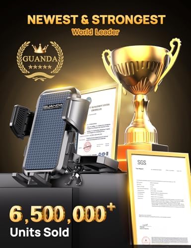 Universal CD Slot Car Phone Mount by GUANDA TECHNOLOGIES – Premium Adjustable Anti-Slip Holder for i Phone & Android Devices with Versatile Air Vent Clip for Safe Navigation and Enhanced Accessibility