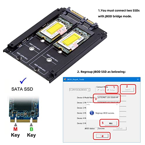 Chenyang Dual Function MSATA SSD JBOD Adapter with USB C 2.5″ Hard Drive Enclosure – Unmatched Speed and Versatility for Enhanced Storage Solutions