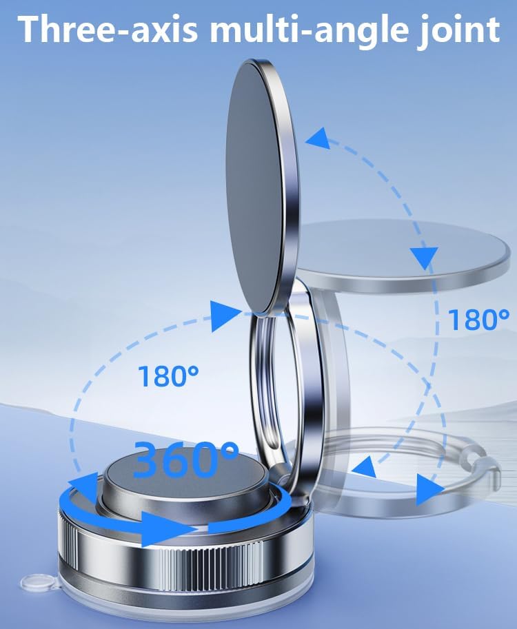 Magnetic Car Phone Holder,Cell Phone Automobile Cradles Holder for Magsafe 360° Adjustable Mount, Holders for Your Car for iPhone 16 Pro Max 15 14 13 12 Plus (Black) – Enhanced Compatibility and Speed