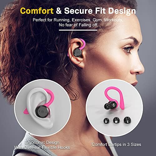 APEKX True Wireless Bluetooth Earbuds with IPX7 Waterproof Protection – Sports-Ready In-Ear Headphones with Superior Stereo Sound and Built-in Microphone for Active Lifestyles – Compact Charging Case for Extended Use and Universal Device Compatibility