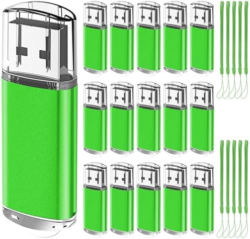 EASTBULL 32 GB USB Flash Drive 10-Pack – High-Speed USB 2.0 Portable Storage Solution for Effortless Data Backup and File Transfers, Sleek Black Design for Professionals and Students