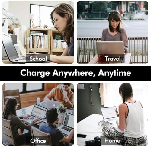 100 W USB-C Mac Book Pro Charger with 5.9 ft Cable – Rapid Charging for Mac Book Pro 16/15/14/13, Mac Book Air 13, and i Pad Pro (2018-2022) – Intelligent Device Recognition & Safety Features for Efficient Power Delivery – Compact and Portable Design for On-the-Go Users