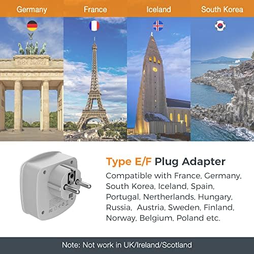 Ultimate TESSAN Type G UK Travel Plug Adapter with Dual USB Fast Charger Ports – Compact US to UK Power Converter for Effortless Global Connectivity in Scotland, London, Ireland, Kenya, Dubai & Qatar
