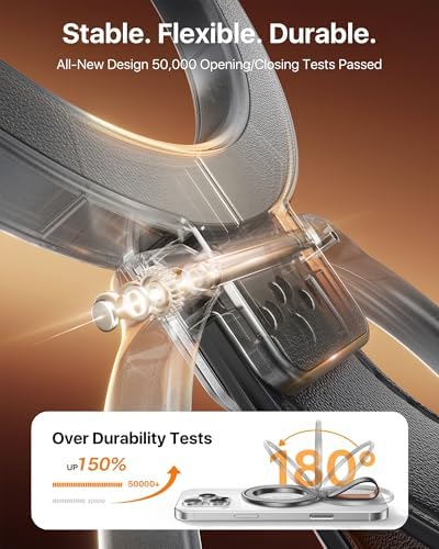 Elevate Your i Phone Experience with the andobil 2025 Premium Leather Magnetic Phone Grip – Unmatched Stability & Adjustable Kickstand for Seamless Mag Safe Integration, Compatible with i Phone 16 Pro Max/15/14/13 in Elegant Brown – Luxurious Design Meets Exceptional Functionality