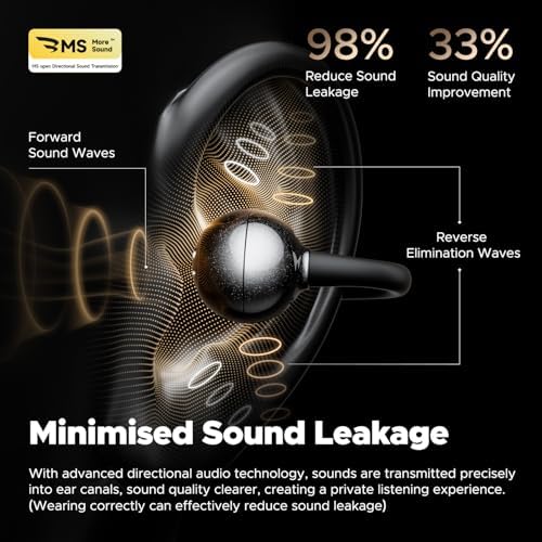 Revolutionize Your Audio Experience with Sound PEATS POP Clip Wireless Open Ear Earbuds – Ultra-Lightweight Sports Headphones Featuring 30 Hours of Playtime and IPX5 Waterproof Rating for Ultimate Durability – Advanced Bluetooth 5.4 Connectivity for Seamless Listening – Ideal for Runners and Fitness Enthusiasts – Enjoy Superior Comfort and Surround Awareness for Enhanced Safety While You Stay Active