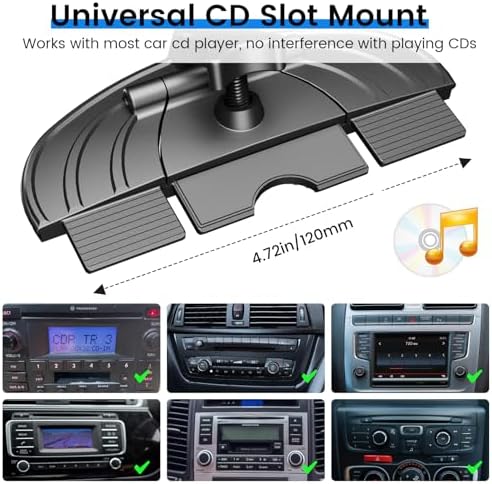 OHLPRO 15 W Mag Safe Car Mount Charger for i Phone 16 – Premium Fast Wireless Charging, Magnetic CD Slot Holder with 3 M Adhesive for Dashboard, Sleek Aluminum Design, Compatible with i Phone 16/15/14/13 Pro Max – Ultimate Driving Convenience and Stability