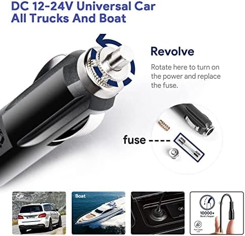 Ultimate 12 V-24 V Car Charger for JBL Party Box Speakers – 9 ft Durable DC Power Cable with Fast-Connect Cigarette Lighter Plug – Reliable Power Supply for Portable Bluetooth Sound Systems – Ideal for Road Trips, RVs, and Outdoor Gatherings