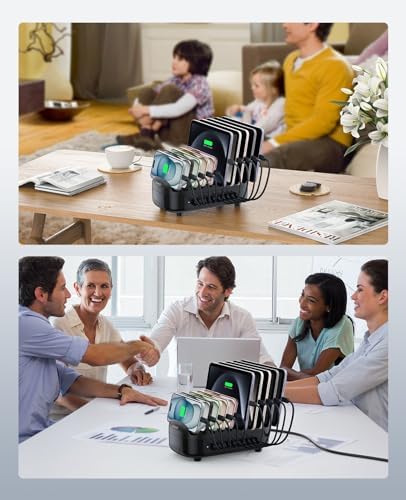 Ultimate 10-Port USB Charging Station by ORICO – 120 W Multi-Device Docking Organizer for i Pads, i Phones, Tablets, Kindles & Phones – High-Speed Charging with Safety Features for Streamlined Tech Management