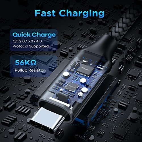 etguuds 20 ft USB C Cable – Long Nylon Braided Charger for Fast Data Transfer & Charging – USB-A 2.0 to Type C Compatibility for Samsung Galaxy Note, LG, Moto, Pixel, Switch & More – Durable Connection for Home & Office Use