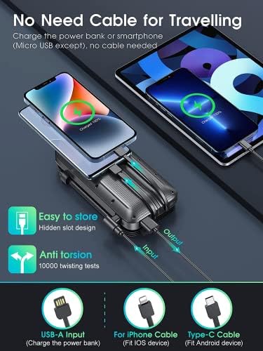 Ultimate 43800 m Ah Solar Power Bank with QC3.0 Fast Charging, Qi Wireless Capability, and 680 Lumen Flashlight – Eco-Friendly Portable Charger for Outdoor Adventures and Emergency Preparedness