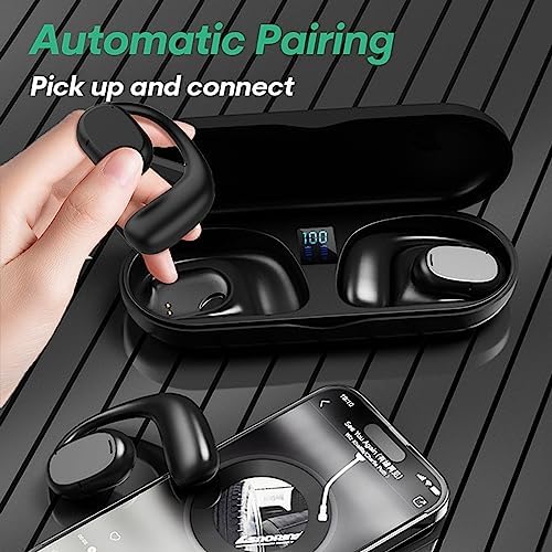 Open-Ear Bluetooth 5.2 Bone Conduction Headphones – Waterproof Wireless Sports Earbuds for Ultimate Comfort and Environmental Awareness During Workouts and Outdoor Adventures