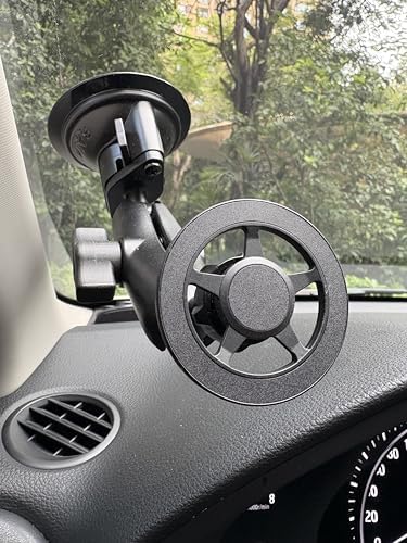 Magnetic Cell Phone Holder Base for Mag Safe i Phone 12-16 Series – Superior 1″ Ball Mount Compatibility with RAM & B Size Double Socket Arms for Effortless Navigation and Hands-Free Calling – Unmatched Stability and Sleek Design for Everyday Use