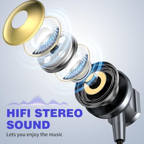 Discover Unmatched Clarity with Premium USB C Wired Earbuds – High-Fidelity Stereo Sound for Mac Book & i Pad Pro, Perfectly Designed for Samsung & Google Pixel Devices – In-Line Microphone for Crystal-Clear Calls & Innovative Magnetic Storage Solution – Ultimate Compatibility with i Phone 16 Pro Max & More