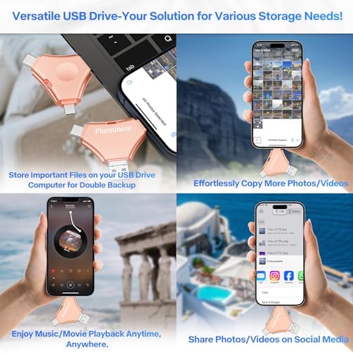 Unlock Endless Memory Storage with the 128 GB i Phone Flash Drive – Effortless Photo & Video Backup, No App Needed, Compatible with i Phone, i Pad, Android & PC, USB 3.0 Speed for Quick Transfers, Compact & Durable Design for On-the-Go Convenience