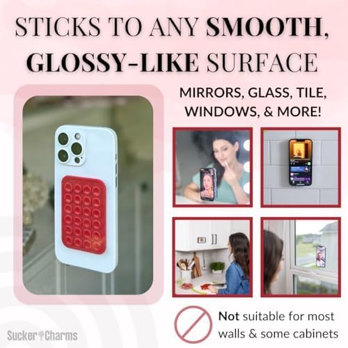 Lavender Fizz Silicone Phone Mount – Versatile Hands-Free Suction Holder for i Phone & Android – Ideal Tik Tok Filming & Video Call Accessory – Secure, Removable Grip for Effortless Mobile Use – Stylish & Functional Design for On-the-Go Convenience