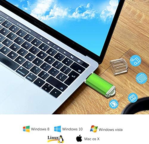 Wellsenn 32 GB USB Flash Drive Set – Vibrant Pack of 5 Portable Memory Sticks in Red, Blue, Green, Purple, and Orange – High-Speed Data Transfer for Effortless File Sharing and Storage Solutions – Ideal for Students and Professionals