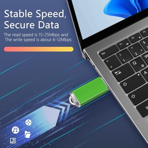 EASTBULL 32 GB USB Flash Drive 10-Pack – High-Speed USB 2.0 Portable Storage Solution for Effortless Data Backup and File Transfers, Sleek Black Design for Professionals and Students