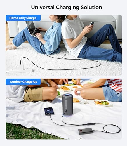 Cable Matters Braided USB C Multi Charging Cable – 6ft, 140W Smart Power Allocation, Supports Charging & 480Mbps Data Transfer, USB C Power Splitter Compatible with MacBook Pro, XPS, iPad, iPhone – Enhanced Compatibility and Speed