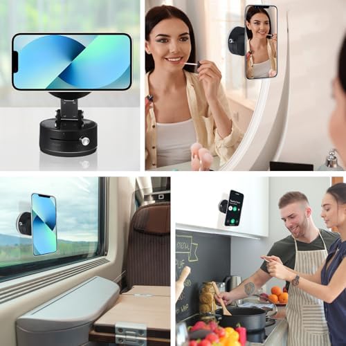 Kingdder Vacuum Magnetic Suction Phone Holder Updated 360° Rotatable and Foldable Magnetic Phone Mount Stand for Car, Gym – Enhanced Compatibility and Speed
