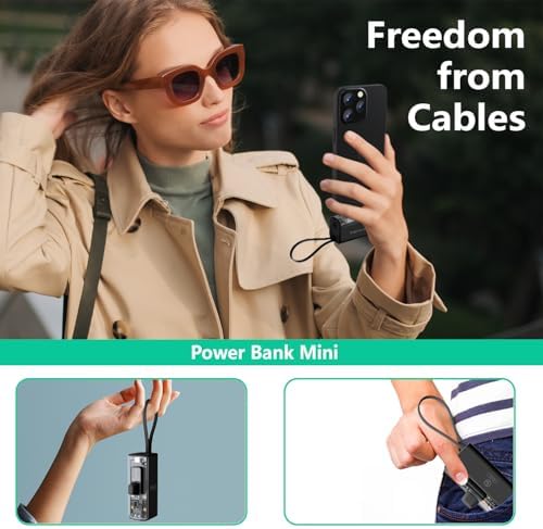 ONES 5000 m Ah Compact Fast Charging Power Bank – Lightweight Portable Charger with Smart Display & LED Lights – Ideal Travel Essential for i Phone 8/7/11/12/13/14/15/16 & USB-C Devices – Stay Powered Anywhere, Anytime