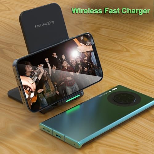 Revolutionary 3-in-1 Wireless Charging Station with Auto-Rising Technology – 15 W Fast Charge for Phones, Smartwatches, and Earbuds – Ultra-Slim Foldable Design for Maximum Portability – Military-Grade Safety Features and Strong Magnetic Hold for Seamless Charging – Perfect Companion for Business Travelers and Tech Enthusiasts