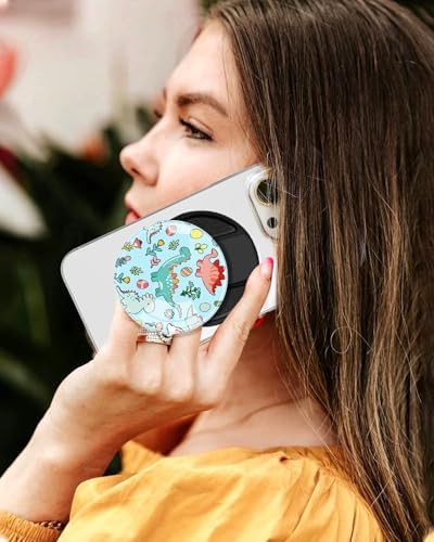 Adorable Cartoon Mag Safe-Compatible Phone Grip Stand – Lightweight Kickstand Ring Holder for Enhanced Usability – Perfect Accessory for i Phone 16/15/14/13/12 with Playful Design for Women and Girls – Durable, Easy-to-Install Magnetic Phone Accessory