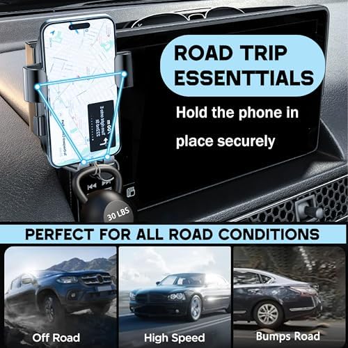 Car Phone Holder for Honda Civic 2025 2024 2023 2022 Accessories 9″ Screen Fixed Clip Cell Phone Mount Auto Lock Hands-Free 360 Degree Rotation Dash Phone Holder Stand for All Phones – Enhanced Compatibility and Speed