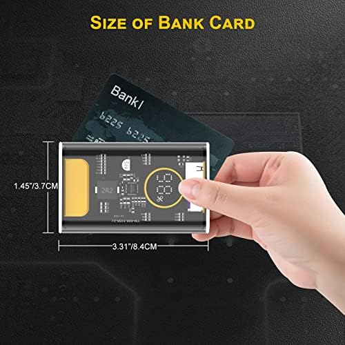 Compact 10000 m Ah Power Bank with Built-In Cables – 22.5 W Fast Charger for i Phone, i Pad, Samsung, and Android Devices – Sleek Transparent Design for Enhanced Battery Monitoring – Ultimate Portable Charging Solution for On-the-Go Lifestyle