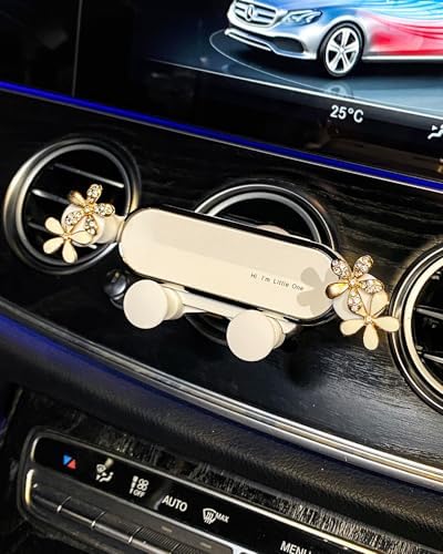 Elegant White Flower Air Vent Phone Holder by BNTR – Stylish Car Cellphone Mount for Smartphones, Perfect Stocking Stuffer Gift – Durable and Functional Vehicle Accessory for Safe Driving and Hands-Free Calls