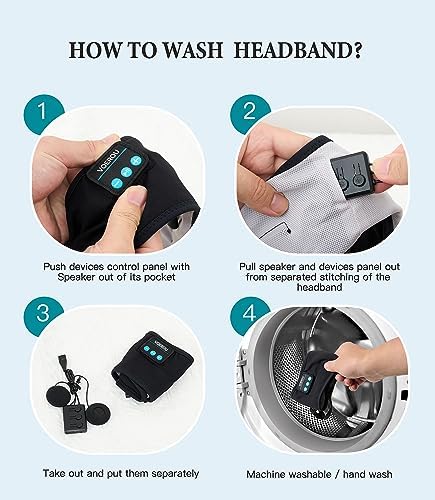 Transform Your Sleep and Workouts with Voerou Bluetooth Sleep Headband Headphones – Comfort-Driven Design, Superior HD Sound, Perfect for Insomnia Relief, Yoga, and Travel, Adjustable Fit with Long-Lasting Battery Life for Seamless Audio Enjoyment