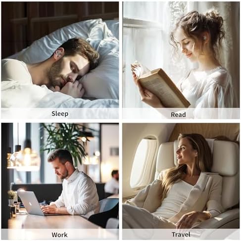 Damipow 2024 Edition Bluetooth 5.3 Wireless Sleep Earbuds – Ultra-Comfortable Noise-Canceling Earphones for Side Sleepers – Ideal for Home, Travel & Work – Elegant Ivory Finish for Ultimate Serenity and Uninterrupted Sleep Experience