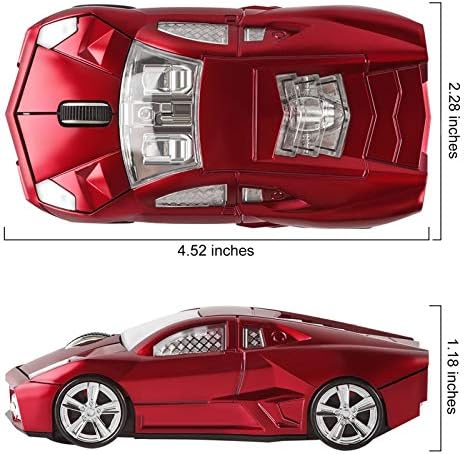 Rev Up Your Productivity with the CHUYI Sports Car Shaped Wireless Mouse – 1600 DPI, Cordless Optical Design for Effortless Use at Home, School, or Office, Perfect Gift for Tech Enthusiasts (Vibrant Blue)
