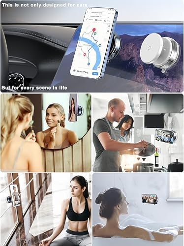 Revolutionary Magnetic Suction Phone Mount for i Phone 16 – Ultimate Versatile Holder for Cars, Gyms, Mirrors, and Showers – Unmatched Stability and Quick Installation for Seamless Navigation and Communication – Ideal Accessory for i Phone 16 Pro Max and 15 Series