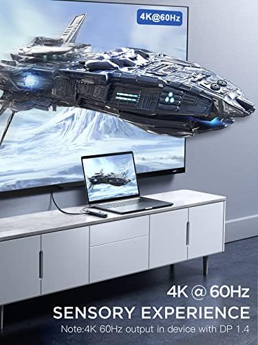 Transform Your Workstation with the Dockteck 6-in-1 USB C Hub Ethernet – Ultimate Multiport Adapter Featuring 4 K@60 Hz HDMI, 100 W Power Delivery, and High-Speed 1 Gbps LAN for Mac Book Pro, Surface Pro, XPS, and More – Effortless Connectivity and Fast Charging for Professionals and Students