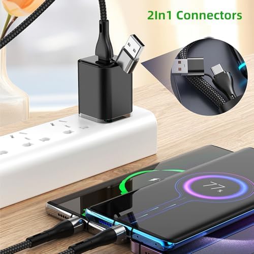 IHAO 60 W USB Type C to Type C Fast Charging Cable with LED Current Indicator – High-Speed Data Transfer for Android & i OS Devices – 39 Inch Universal Charger in Vibrant Green – Durable, Efficient Power Delivery for Modern Tech