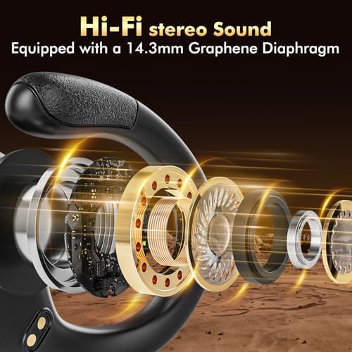 Revolutionary Bluetooth 5.3 Wireless Earbuds with Exceptional 80-Hour Playtime – IPX7 Waterproof Sport Headphones Engineered for Ultimate Noise Isolation and Secure Comfort – Ideal for Gym Enthusiasts and Outdoor Explorers – Striking Red Design – Unmatched Audio Performance for Active Lifestyles