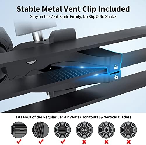 Magnetic Phone Holder for Cars – PROfezzion Suction Cup & Vent Clip Combo for i Phone 16/15/14/13 Pro Max & All Smartphones – Seamless Mag Safe Compatibility & Durable Aluminum Design – Enhanced Grip for Safe Navigation and Hands-Free Calls