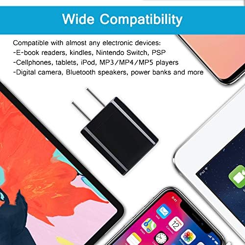 Compact Travel Wall Charger Cube – 3 Pack Single Port USB Power Adapter for Fast Charging – Compatible with Samsung Galaxy S24/S23, Note 20/10, Moto G7/G6, LG Stylo 6/5/4 – Efficient and Reliable Power Solution for On-the-Go Charging